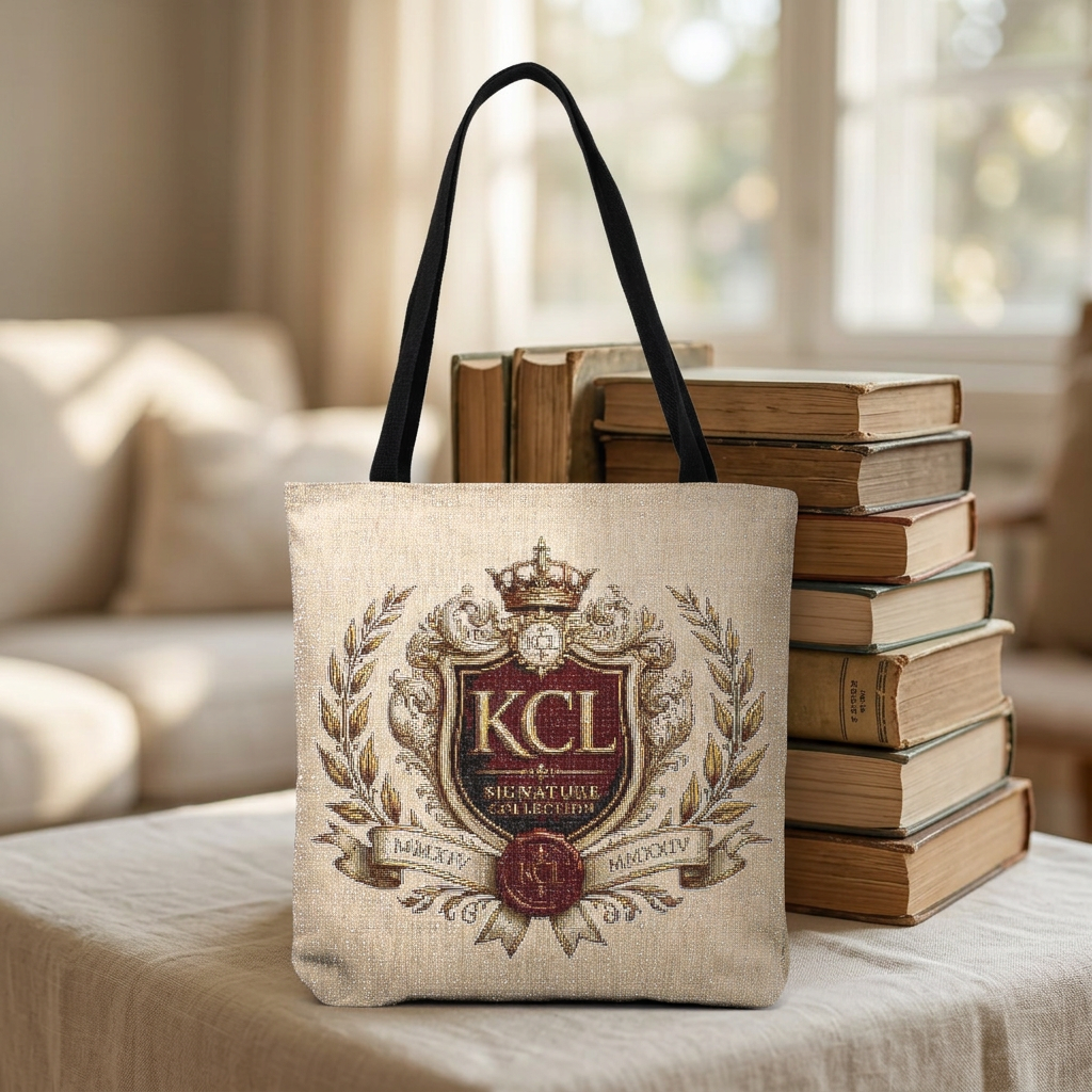 KCL Signature Crest Woven Tote | Women's Signature Collection