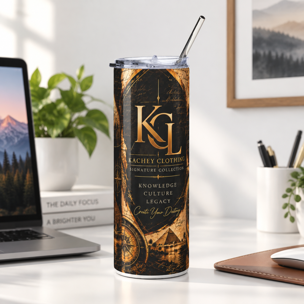 20oz Stainless Steel Tumbler – Vintage Travel & Adventure Globe Design
