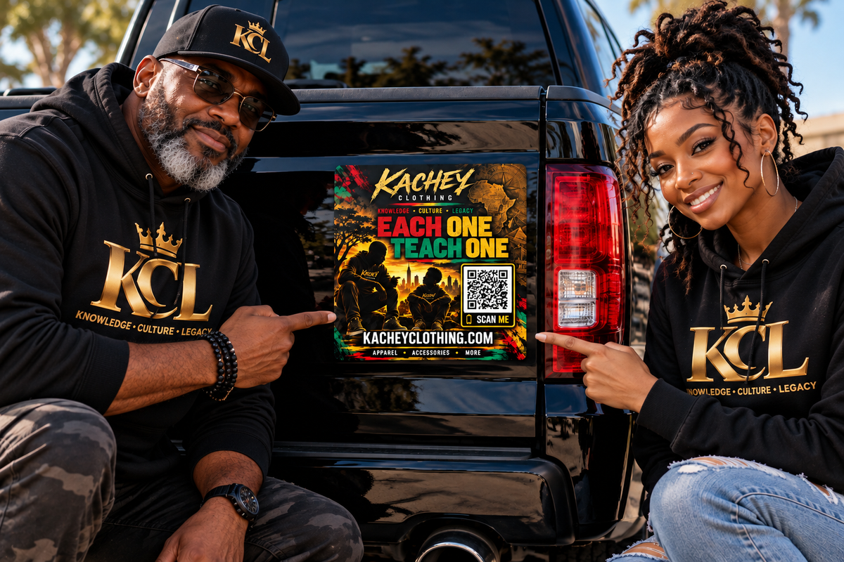Each One Teach One – KCL Legacy 5" × 5" Car Magnet | Knowledge • Culture • Legacy
